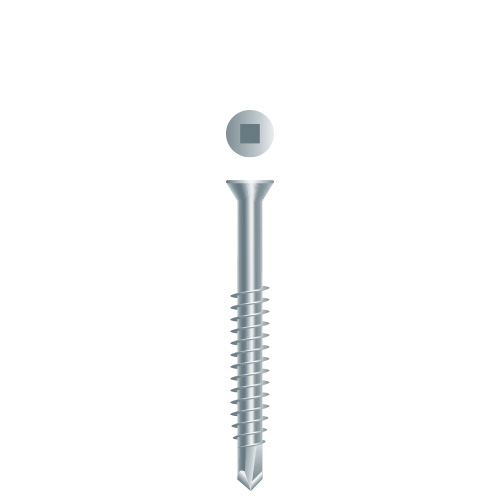 Square Drive Trim Head, Zinc Plated | Self Drilling Screws | High