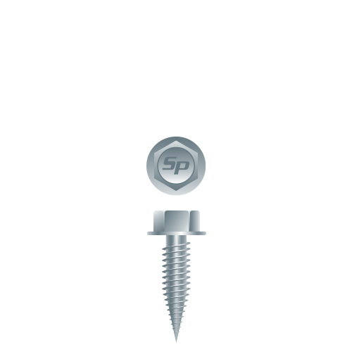 High-Quality Zinc-Plated Hex Washer Head Screws, Razor Point