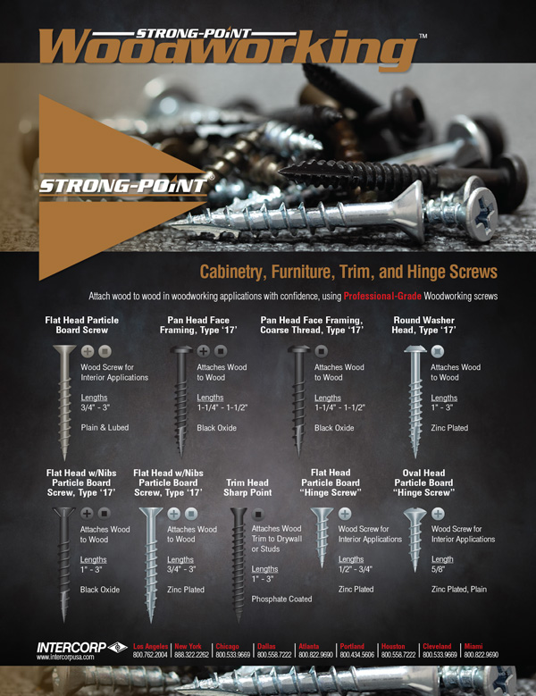 Strong-Point Woodworking Screws