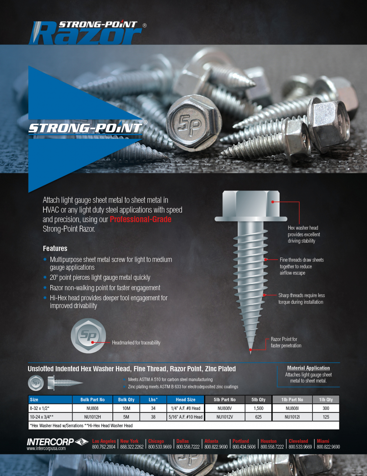 Intercorp Catalogs & Resources Building Fasteners Construction Screws